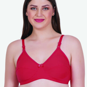 Zoom Women's Cotton Bra Z-1102 RED