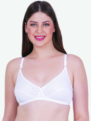 Zoom Women's Cotton Bra Z-1104 WHITE