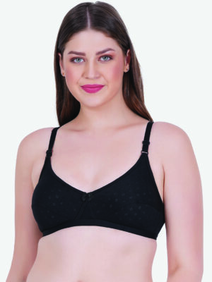 Zoom Women's Cotton Bra Z-1104 BLACK