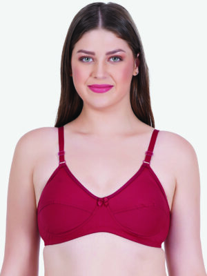 Zoom Women's Cotton Bra Z-1102 MAROON