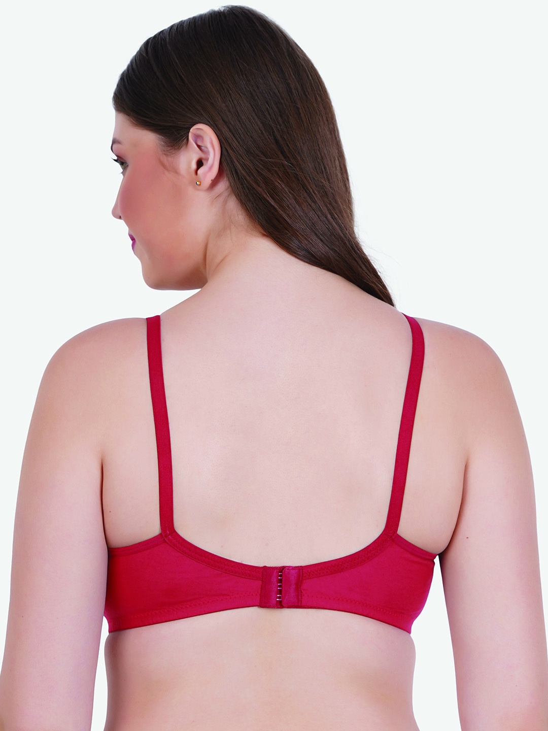 Zoom Women's Cotton Bra Z-1102 RED - Image 5