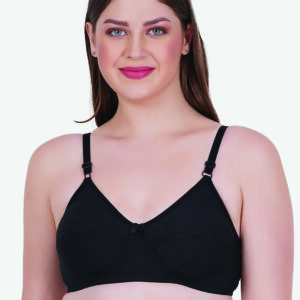Zoom Women's Cotton Bra Z-1102 BLACK