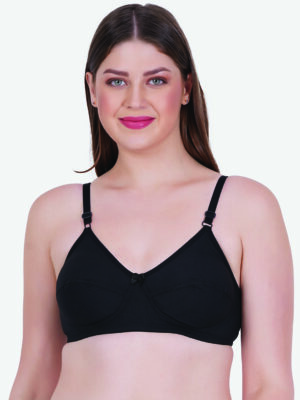Zoom Women's Cotton Bra Z-1102 BLACK