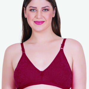 Zoom Women's Cotton Bra Z-1106 MAROON