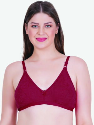Zoom Women's Cotton Bra Z-1106 MAROON