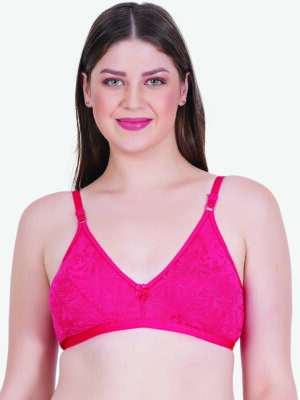 Zoom Women's Cotton Bra Z-1106 CARROT