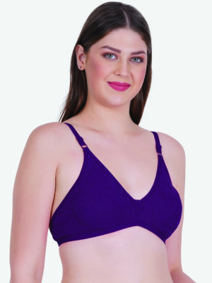 Zoom Women's Cotton Bra Z-1106 PURPLE
